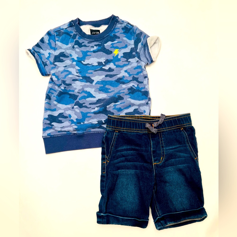 Joe’s 2 piece Matching Set - French Terry Top, Shorts Bundle  (Boys size 5)